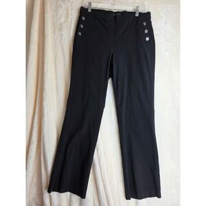 Counterpart SB Black Sailor Button Flare Pants Women's Size 12